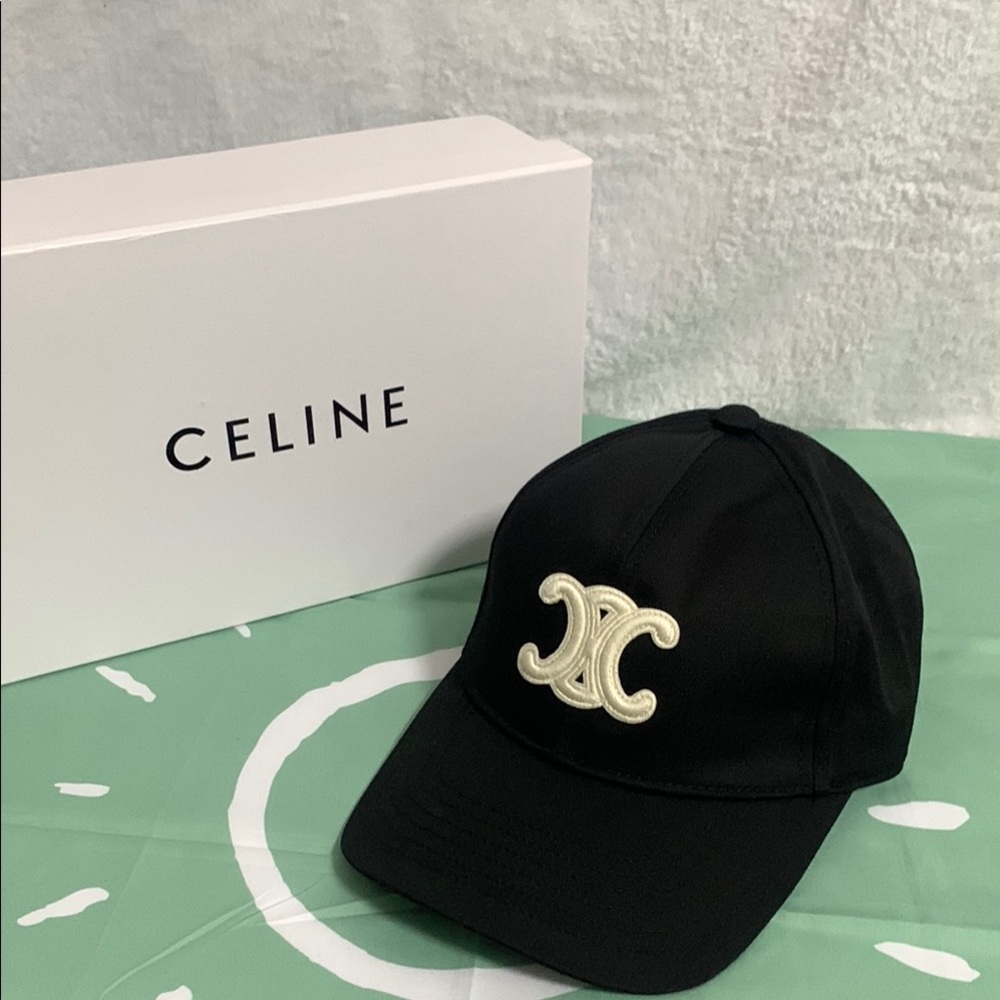 Celine Black Cap with Logo